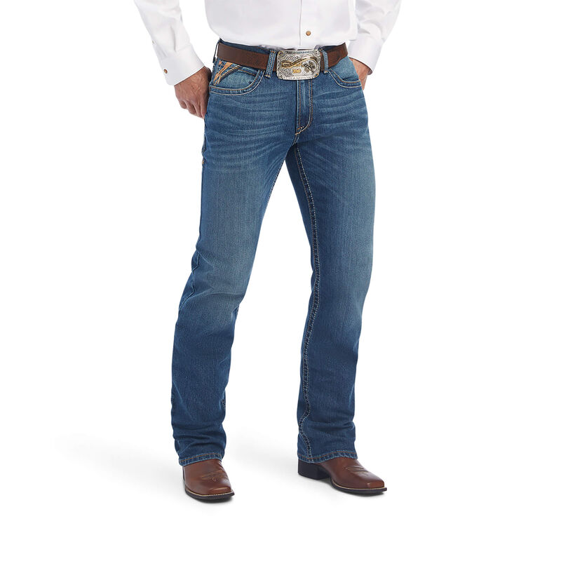 Ariat Jeans Herren - M4 Relaxed Ramos Boot Blau ( FBQDC-3605 )